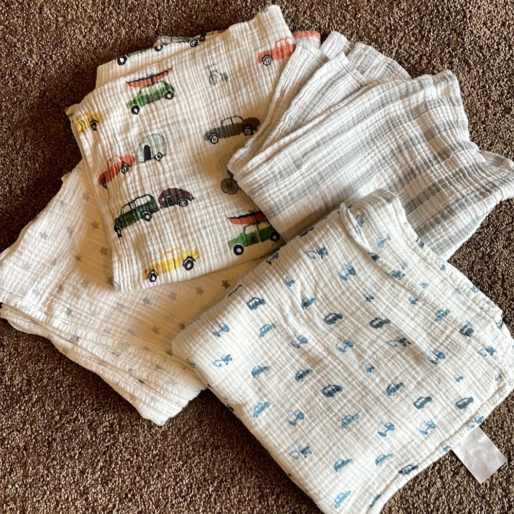 4 super soft baby muslin blankets